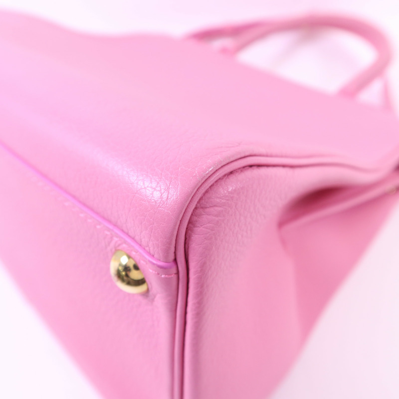 Delvaux 牛皮皮革Brillant MM金扣手挽肩背兩用袋-14