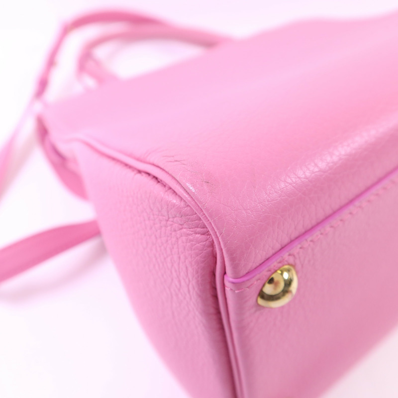 Delvaux 牛皮皮革Brillant MM金扣手挽肩背兩用袋-15