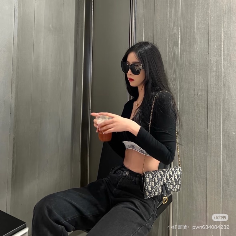 ෆ Dior Saddle Woc馬鞍老花鏈條包-1