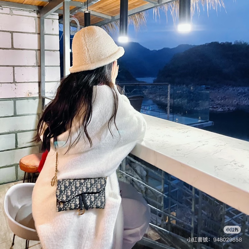 ෆ Dior Saddle Woc馬鞍老花鏈條包-4