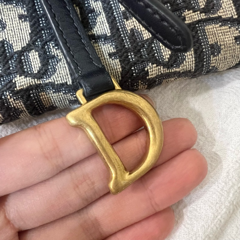 ෆ Dior Saddle Woc馬鞍老花鏈條包-11