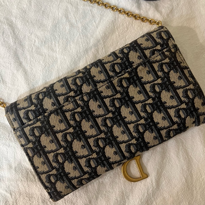 ෆ Dior Saddle Woc馬鞍老花鏈條包-13