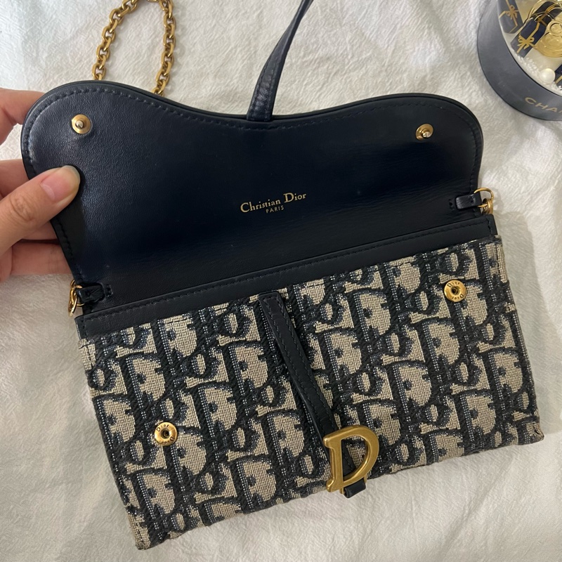 ෆ Dior Saddle Woc馬鞍老花鏈條包-18