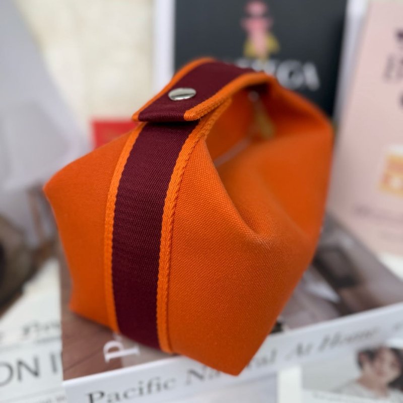 Hermès BRIDE A BRAC 火焰橙(9J) 帆布 小號-2