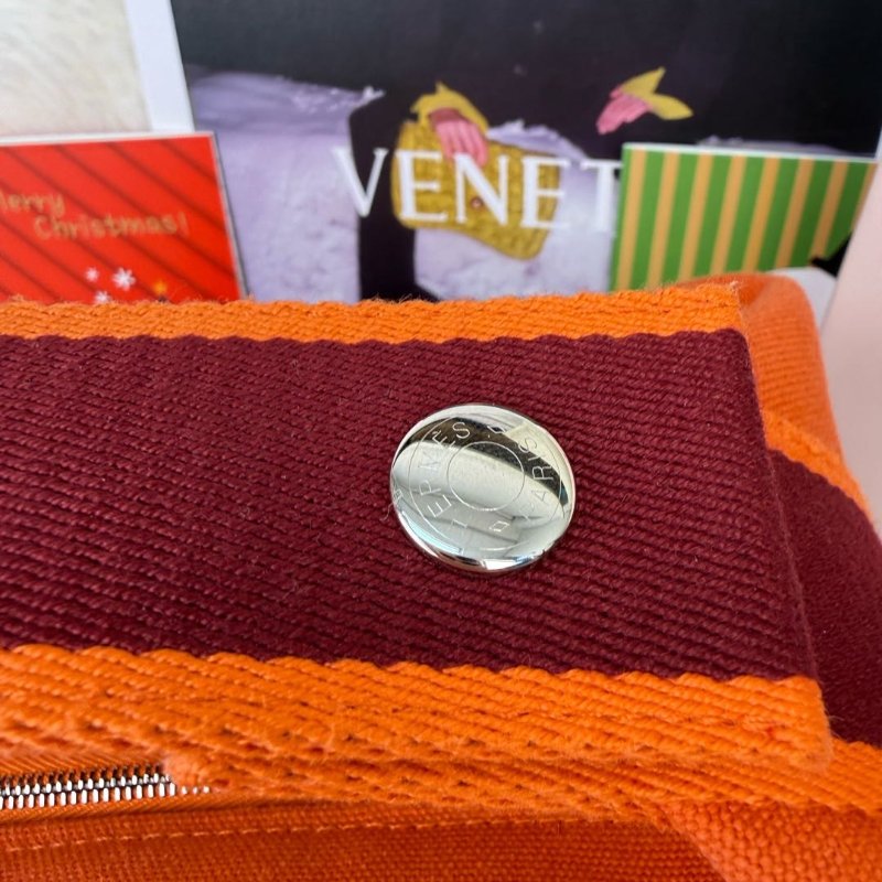 Hermès BRIDE A BRAC 火焰橙(9J) 帆布 小號-4