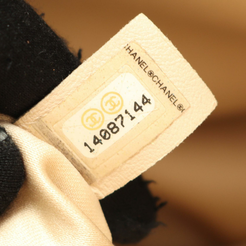 香奈兒 Matelasse Grand Shopping GST 鏈條肩背包,米色皮革,二手-4