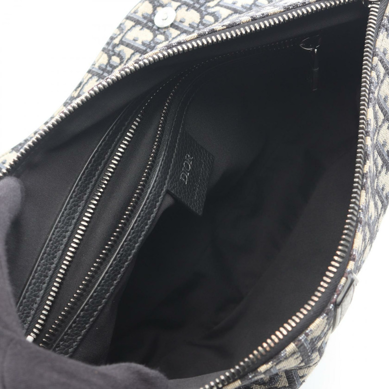 Christian Dior SADDLE Oblique Jacquard 腰部斜背包 帆布皮革 二手-2