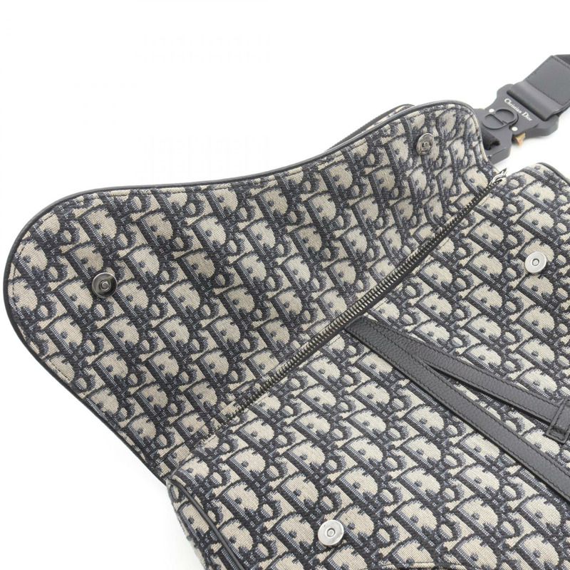 Christian Dior SADDLE Oblique Jacquard 腰部斜背包 帆布皮革 二手-7
