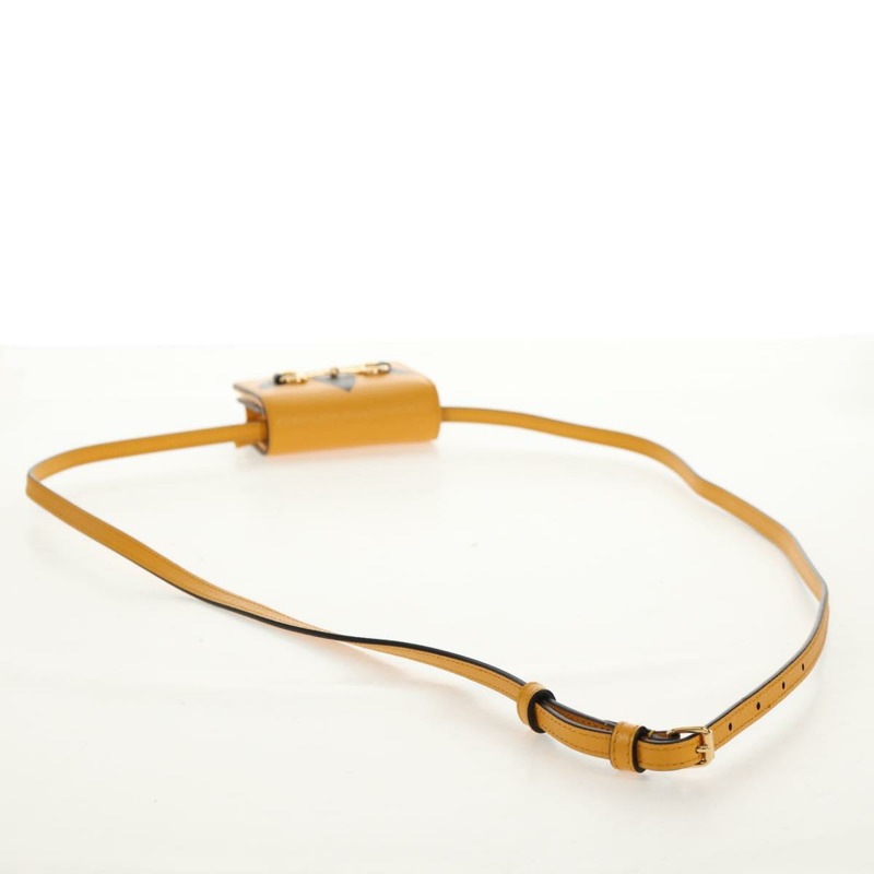 【日本直送】GUCCI 肩挎皮夾包 皮革 黃金色 702248 正品 156147M-6