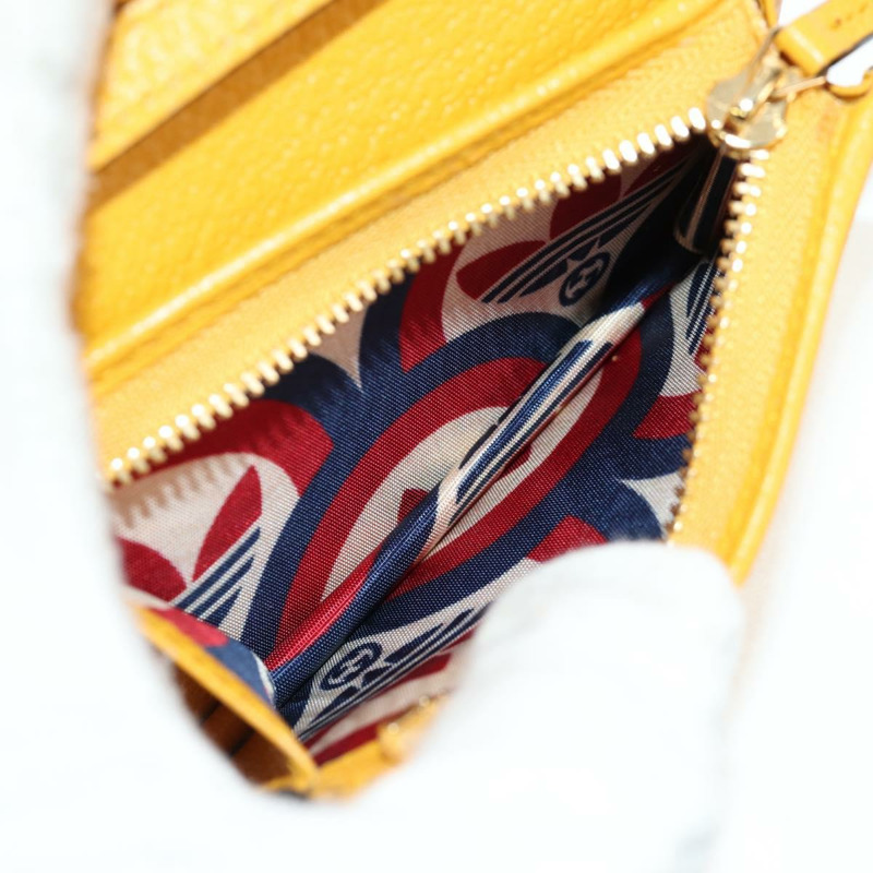 【日本直送】GUCCI 肩挎皮夾包 皮革 黃金色 702248 正品 156147M-9