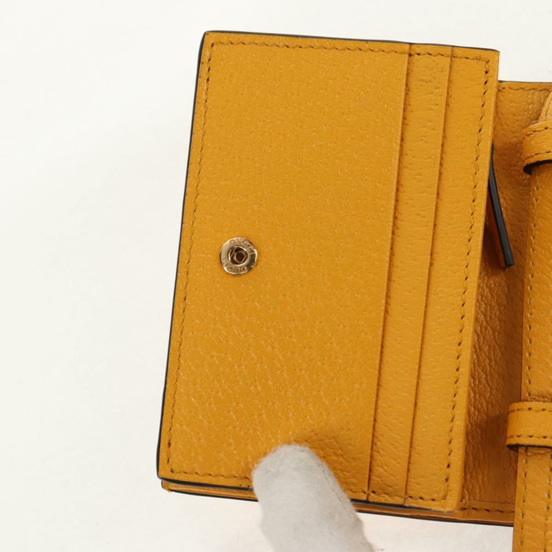 【日本直送】GUCCI 肩挎皮夾包 皮革 黃金色 702248 正品 156147M-20