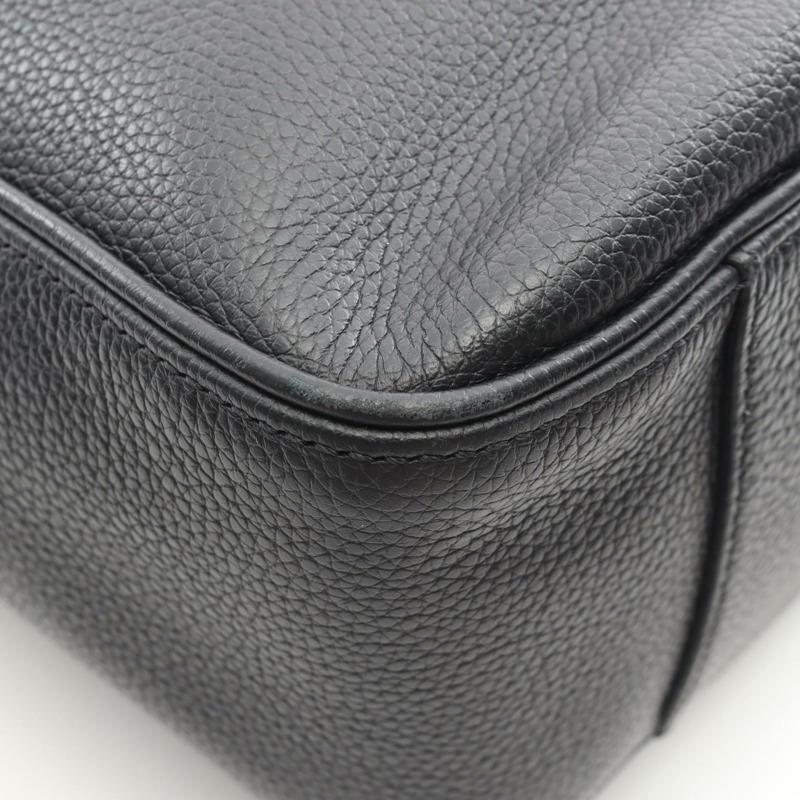 Christian Dior 馬鞍形肩斜背包,黑色真皮,二手男士款-4