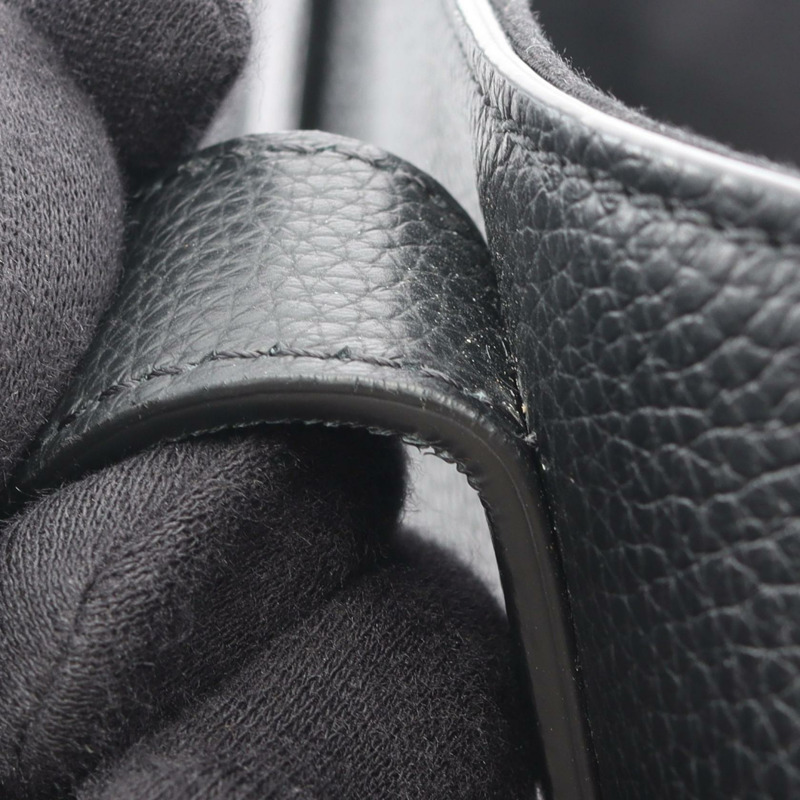 Christian Dior 馬鞍形肩斜背包,黑色真皮,二手男士款-8