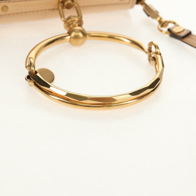 【日本直送】Chloe Nile 琺瑯兩用手提包 米色 金色 正品 158874V-6