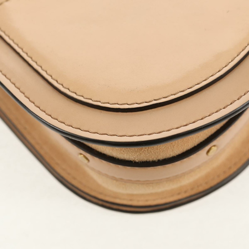 【日本直送】Chloe Nile 琺瑯兩用手提包 米色 金色 正品 158874V-17