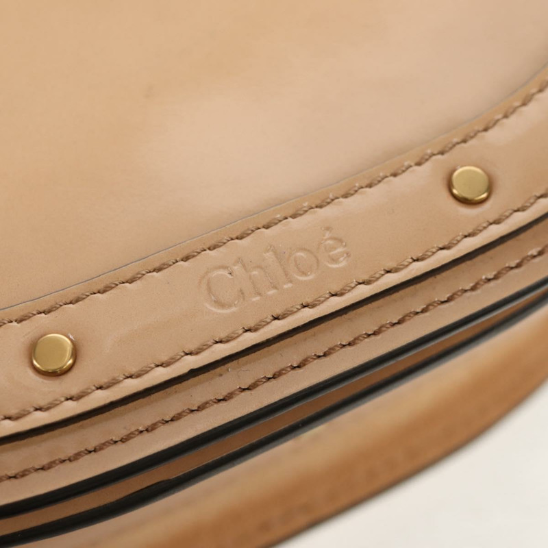 【日本直送】Chloe Nile 琺瑯兩用手提包 米色 金色 正品 158874V-19