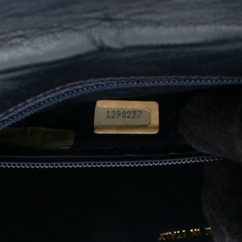 香奈兒 COCO 標誌單肩斜背包,海軍藍/紅色,金色五金,二手,女士 CC-4