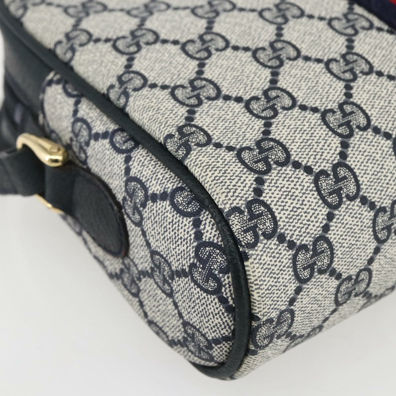 【日本直送】GUCCI GG Supreme Sherry Line 單肩包 PVC 海軍藍/金色/紅色 010 378 正品 160556-16