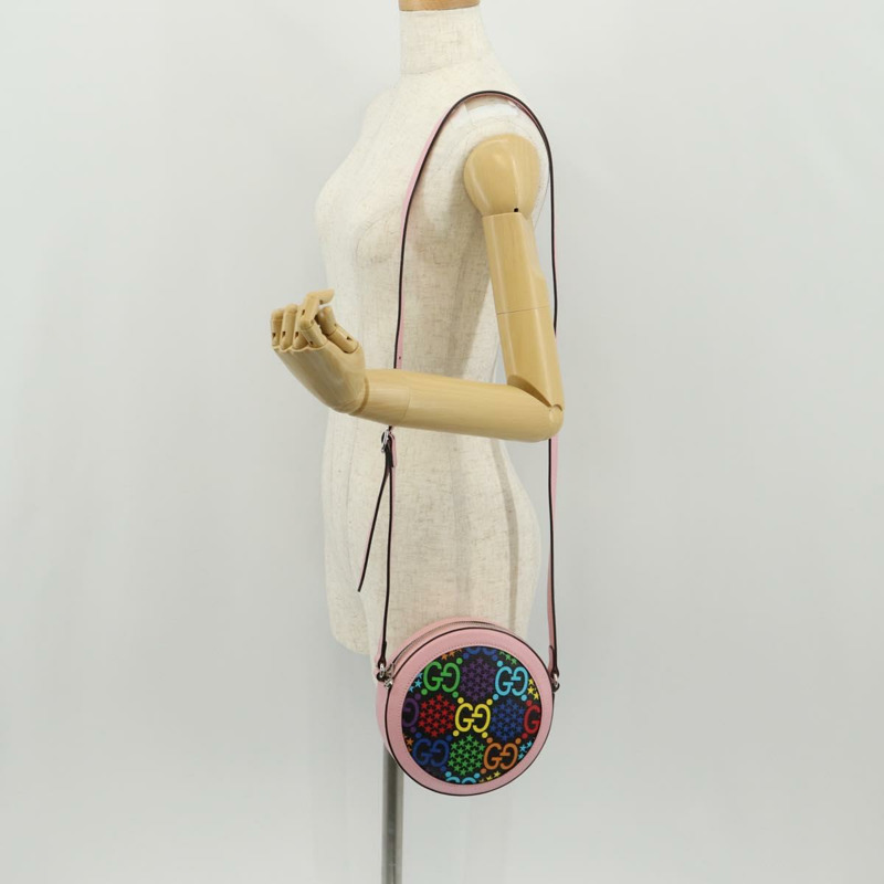 【日本直送】GUCCI GG迷幻風格單肩包 PVC多色銀 603938 正品 158059M-21