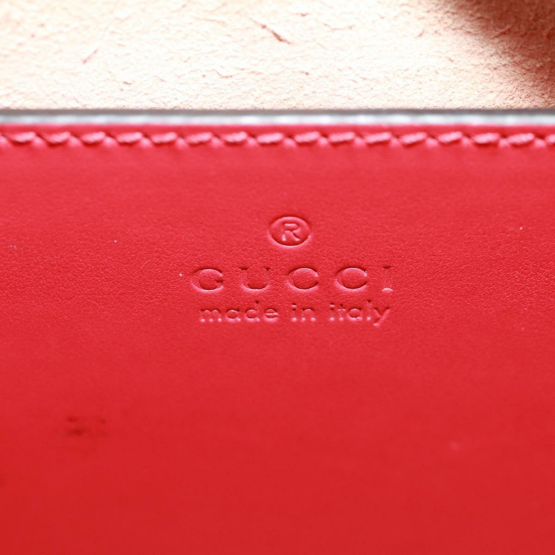 【日本直送】GUCCI GG Marmont 鏈條肩背包，皮革，紅色/金色，447632，正品，ka1038V-22