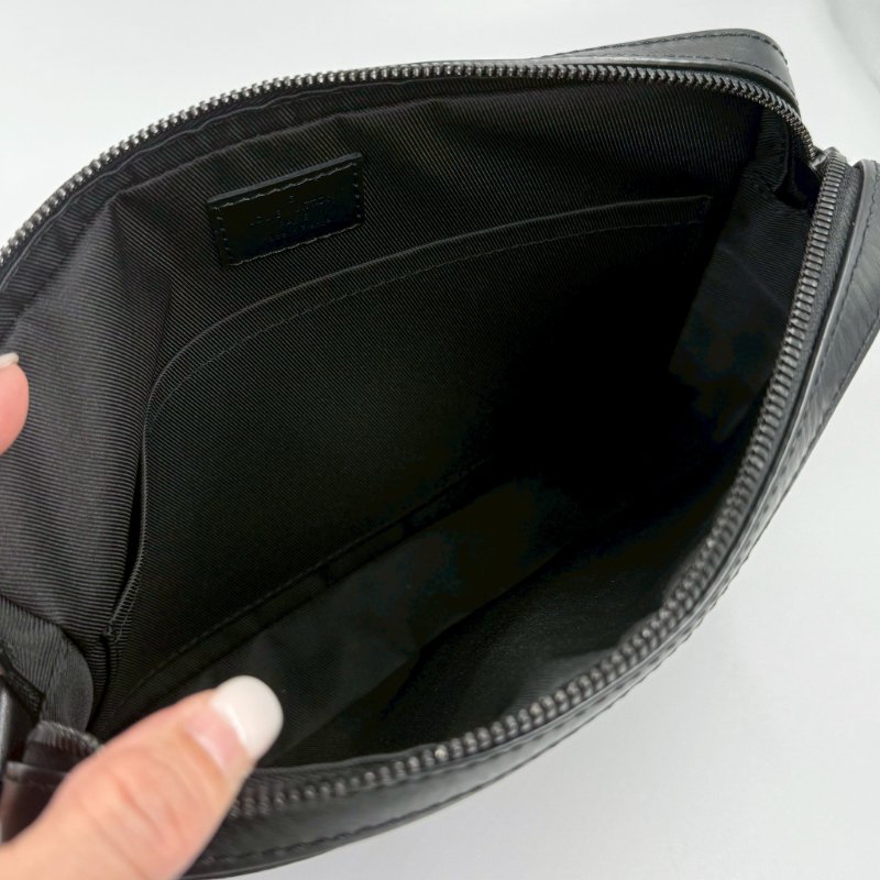 LV黑色壓紋牛皮duo二合一郵差包M69827-3