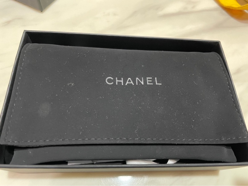 CHANEL AP0216黑金荔枝零錢卡包 (晶片款)-2