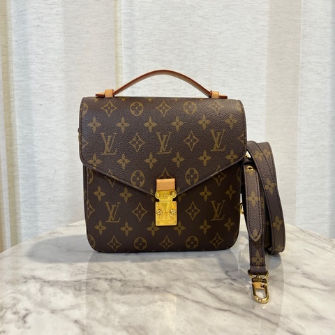 LV原花金釦Pochette Metis手提斜背郵差包