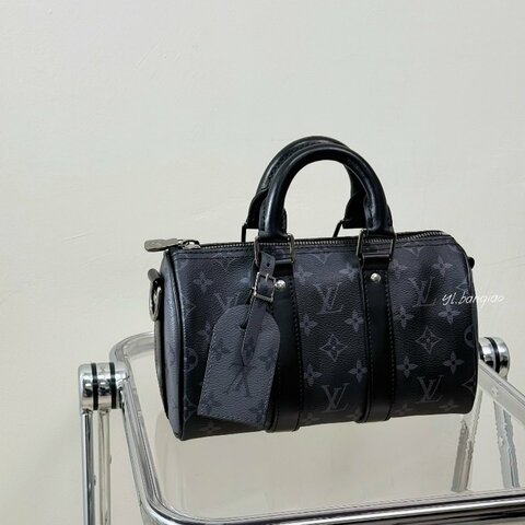 LV Bandouli?re黑原花Keepall 25 M46271