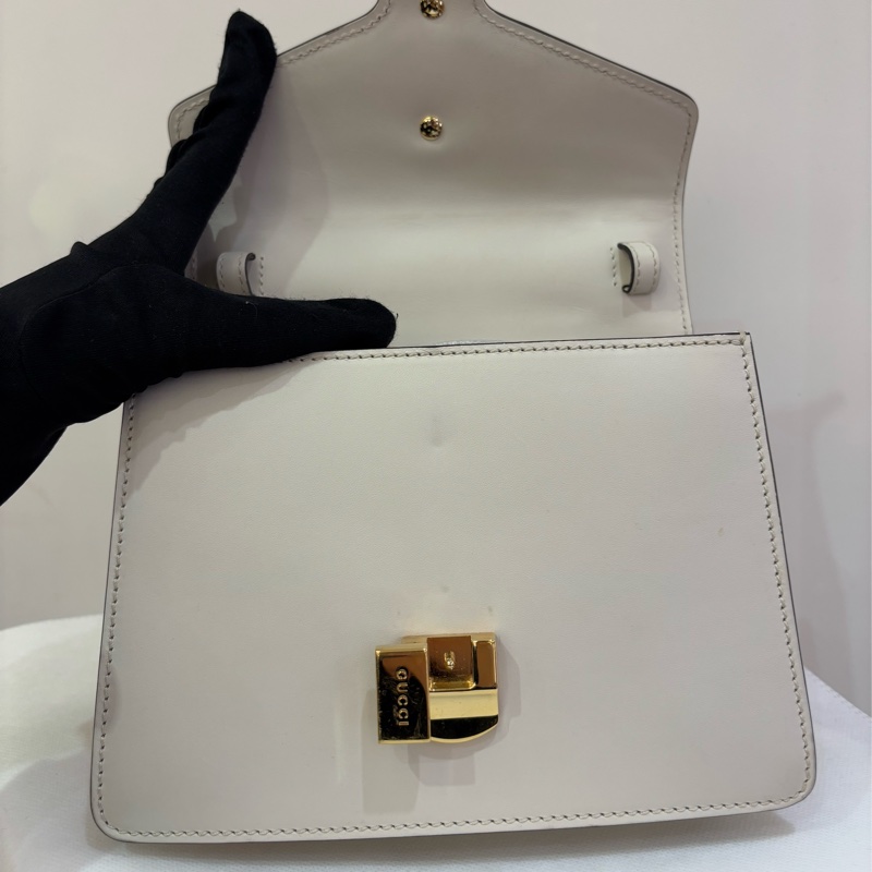 GUCCI白紅藍條Sylvie緞帶包-小-8