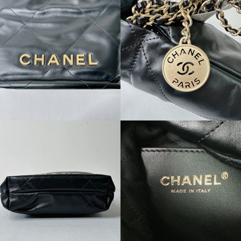 CHANEL 全新黑金mini 22包-8
