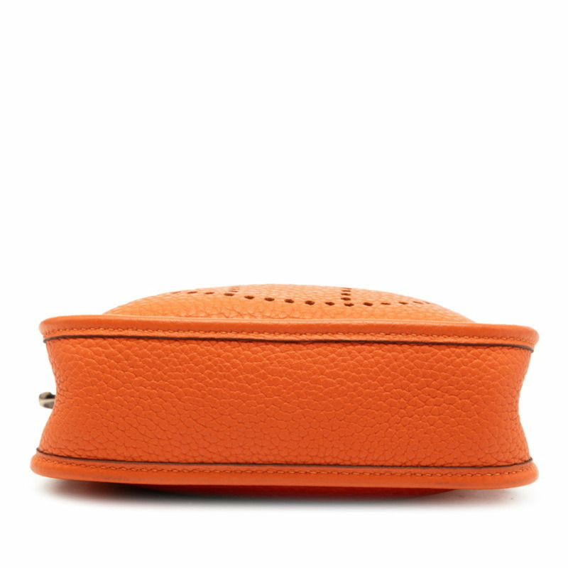 愛馬仕 (Hermes) 女士 Evelyn TPM 斜挎單肩包，橙色 Taurillon Clemence 皮革。-2