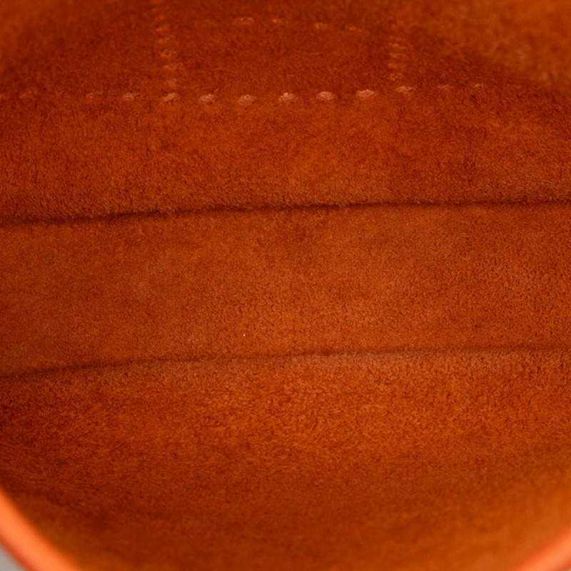 愛馬仕 (Hermes) 女士 Evelyn TPM 斜挎單肩包，橙色 Taurillon Clemence 皮革。-3