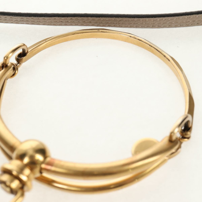 【日本直送】Chloe Nile 中型手環肩背包 皮革 米色 金色 正品 157808-13