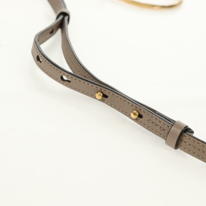 【日本直送】Chloe Nile 中型手環肩背包 皮革 米色 金色 正品 157808-14