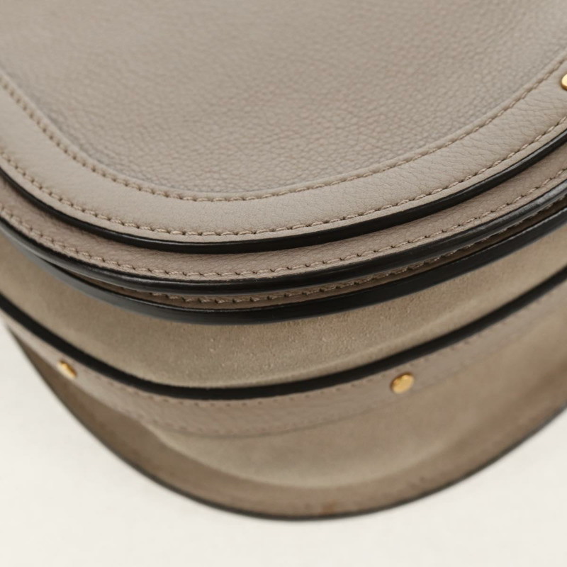 【日本直送】Chloe Nile 中型手環肩背包 皮革 米色 金色 正品 157808-16