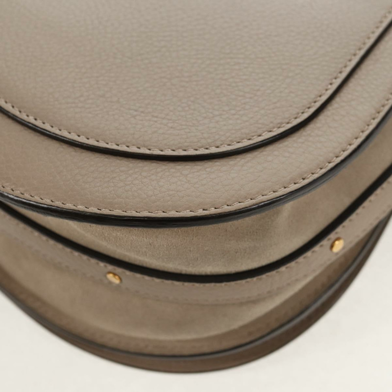 【日本直送】Chloe Nile 中型手環肩背包 皮革 米色 金色 正品 157808-19