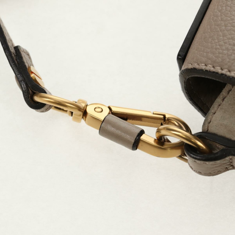 【日本直送】Chloe Nile 中型手環肩背包 皮革 米色 金色 正品 157808-21