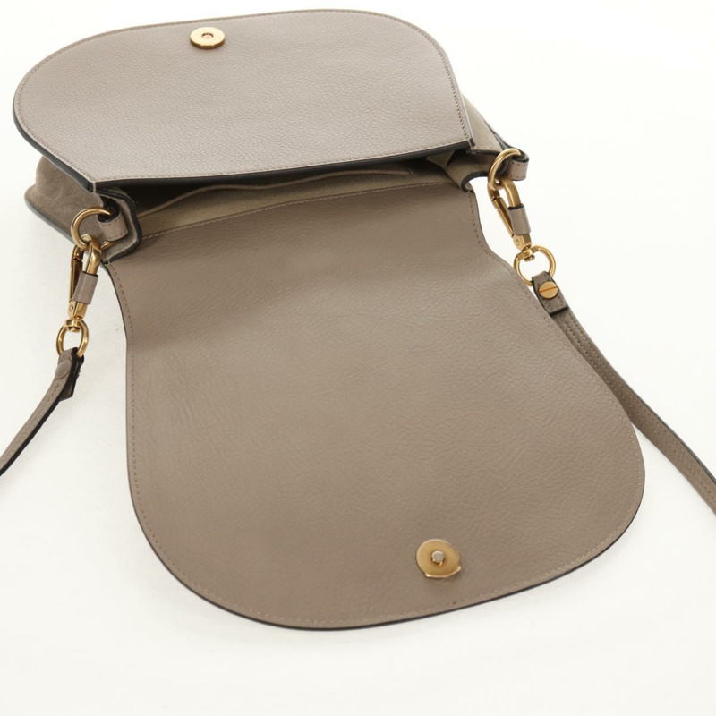 【日本直送】Chloe Nile 中型手環肩背包 皮革 米色 金色 正品 157808-22