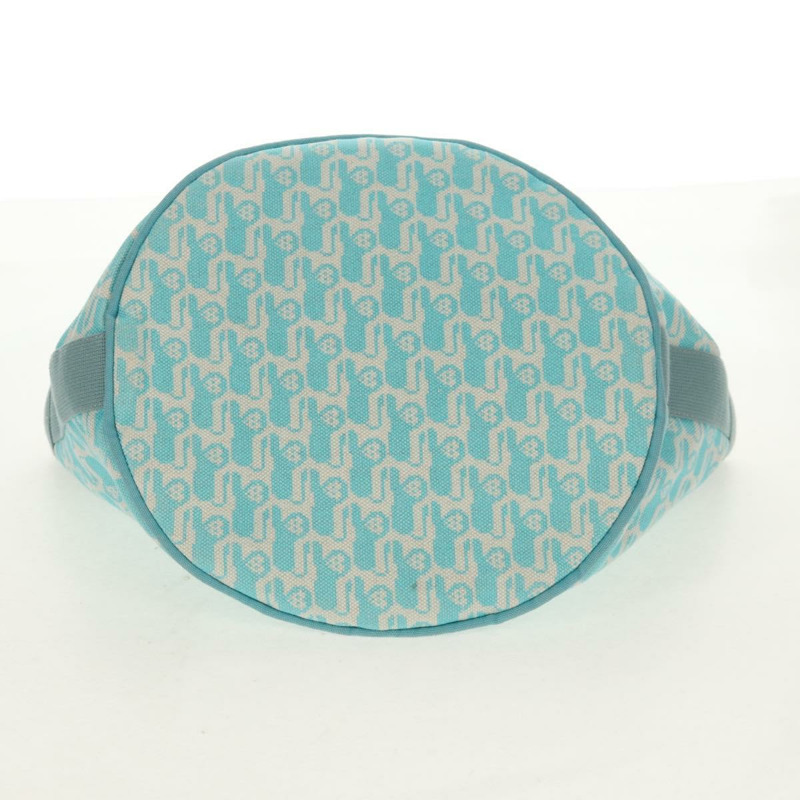 【日本直送】愛馬仕 Animo Pixel GM 手袋 帆布 淺藍色 銀色 正品 158904V-4