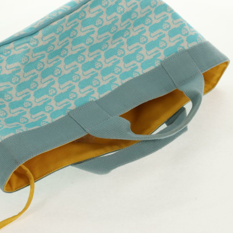 【日本直送】愛馬仕 Animo Pixel GM 手袋 帆布 淺藍色 銀色 正品 158904V-5