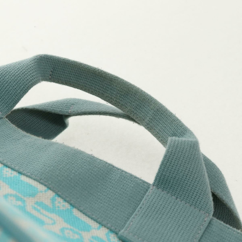 【日本直送】愛馬仕 Animo Pixel GM 手袋 帆布 淺藍色 銀色 正品 158904V-7