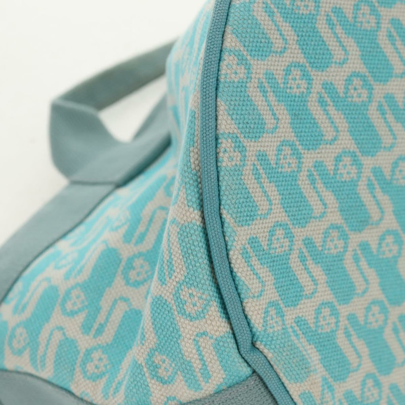 【日本直送】愛馬仕 Animo Pixel GM 手袋 帆布 淺藍色 銀色 正品 158904V-8