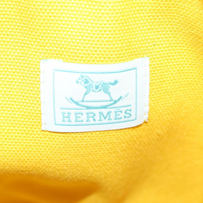 【日本直送】愛馬仕 Animo Pixel GM 手袋 帆布 淺藍色 銀色 正品 158904V-11