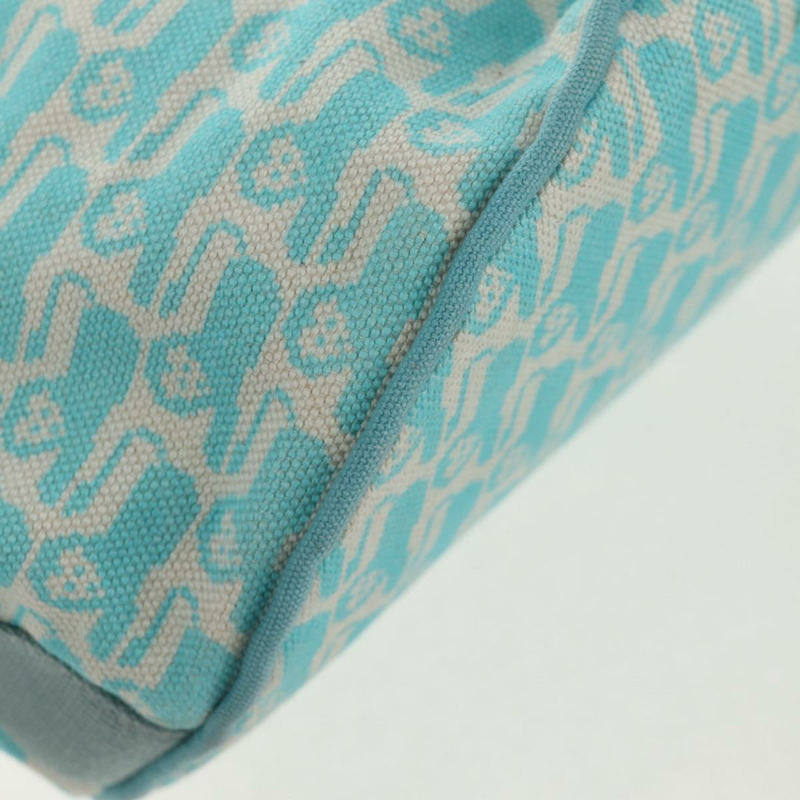 【日本直送】愛馬仕 Animo Pixel GM 手袋 帆布 淺藍色 銀色 正品 158904V-14