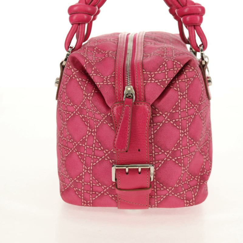 【日本直送】Christian Dior Canage 手提包 塗佈帆布 粉紅色 銀色 正品 158891V-3
