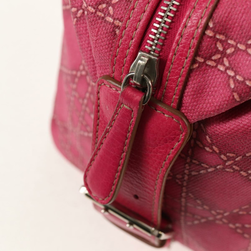 【日本直送】Christian Dior Canage 手提包 塗佈帆布 粉紅色 銀色 正品 158891V-8