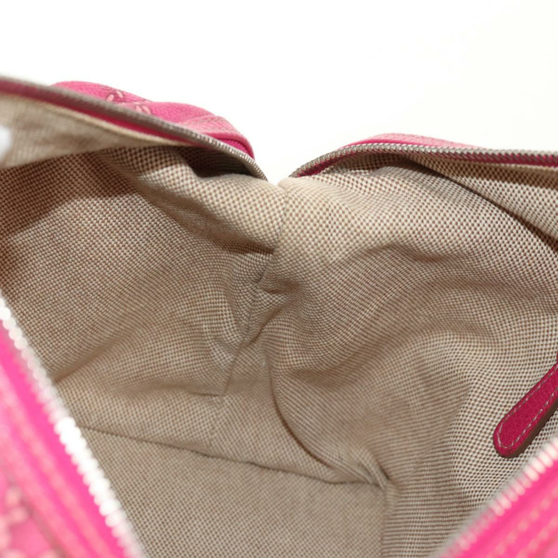 【日本直送】Christian Dior Canage 手提包 塗佈帆布 粉紅色 銀色 正品 158891V-21