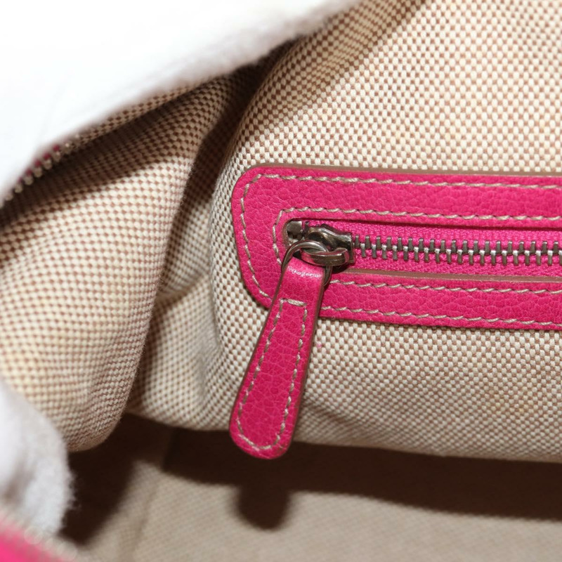 【日本直送】Christian Dior Canage 手提包 塗佈帆布 粉紅色 銀色 正品 158891V-23