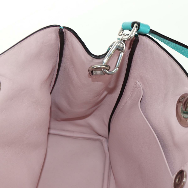 【日本直送】Christian Dior Diorissimo 皮革雙肩包,綠松石藍/銀色,正品,貨號 158870V-22