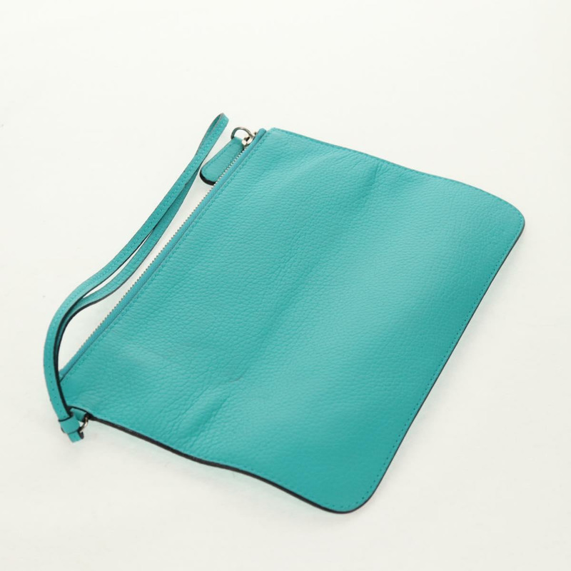 【日本直送】Christian Dior Diorissimo 皮革雙肩包,綠松石藍/銀色,正品,貨號 158870V-27